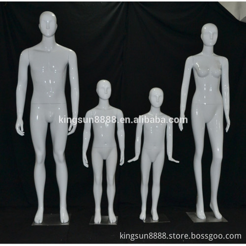Man, woman and child mannequin group,family clothes display, Family dress form